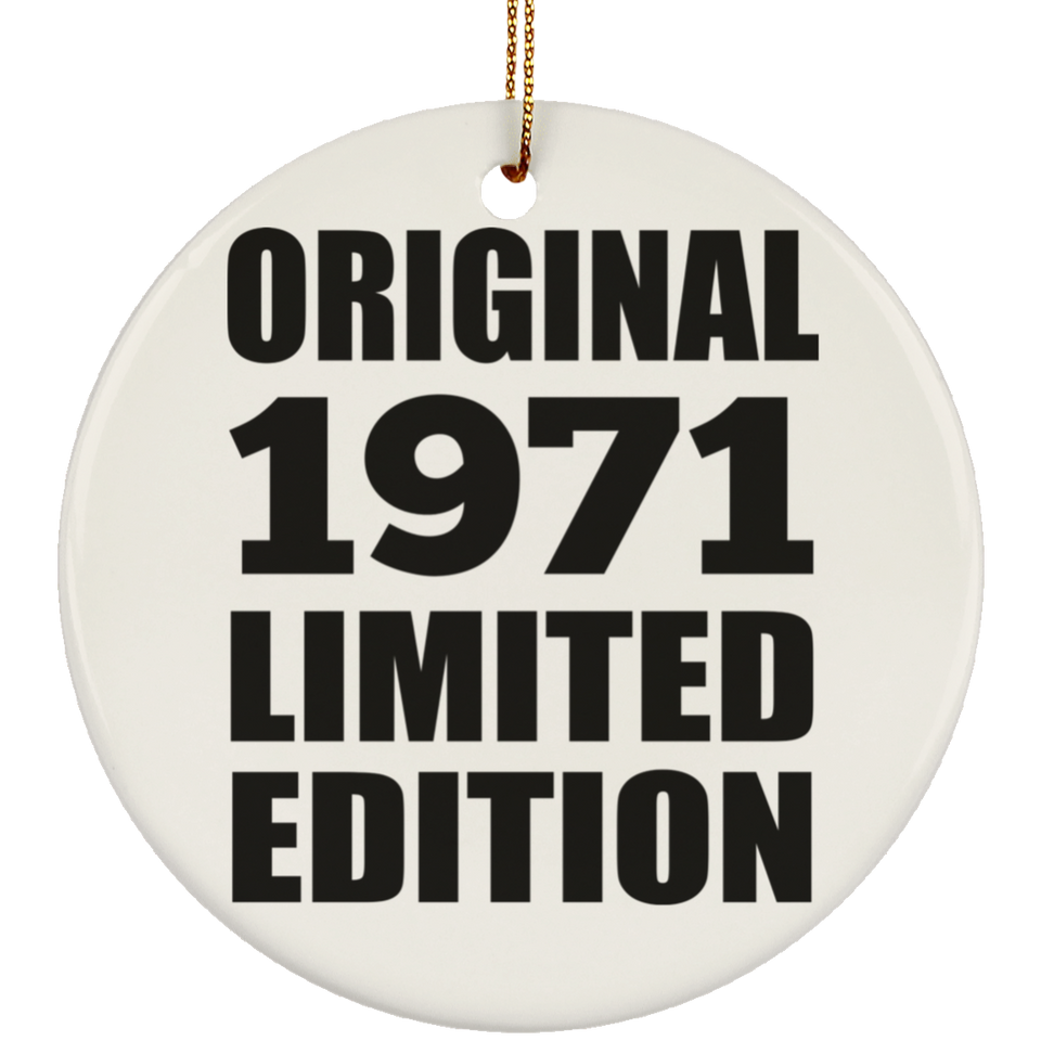 53rd Birthday Original 1971 Limited Edition - Circle Ornament