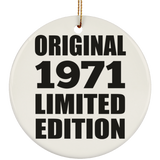 53rd Birthday Original 1971 Limited Edition - Circle Ornament