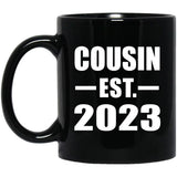 Cousin Established EST. 2023 - 11oz Coffee Mug Black