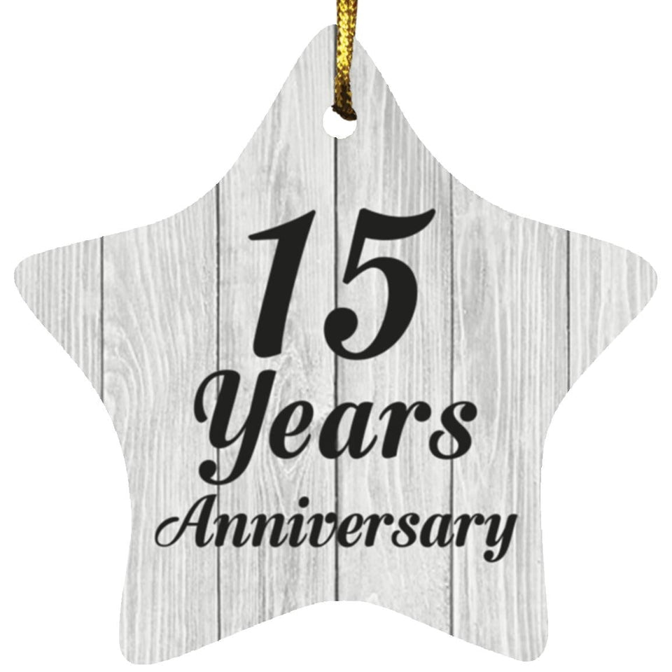15th Anniversary 15 Years Anniversary - Star Ornament F
