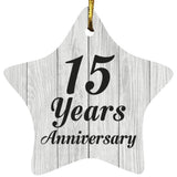 15th Anniversary 15 Years Anniversary - Star Ornament F