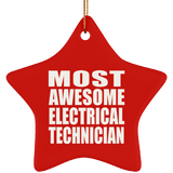 Most Awesome Electrical Technician - Star Ornament