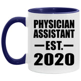 Physician Assistant Established EST. 2020 - 11oz Accent Mug Purple