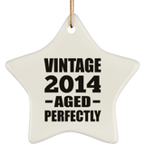 10th Birthday Vintage 2014 Aged Perfectly - Star Ornament