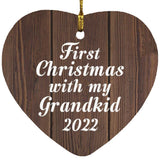 First Christmas With My Grandkid 2022 - Heart Ornament D