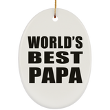 World's Best Papa (Grandpa) - Oval Ornament