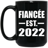 Fiancee Established EST. 2022 - 15oz Coffee Mug Black