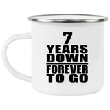 7th Anniversary 7 Years Down Forever to Go - 12oz Camping Mug