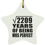 47th Anniversary Square Root of 2209 Years of Mrs Perfect - Star Ornament
