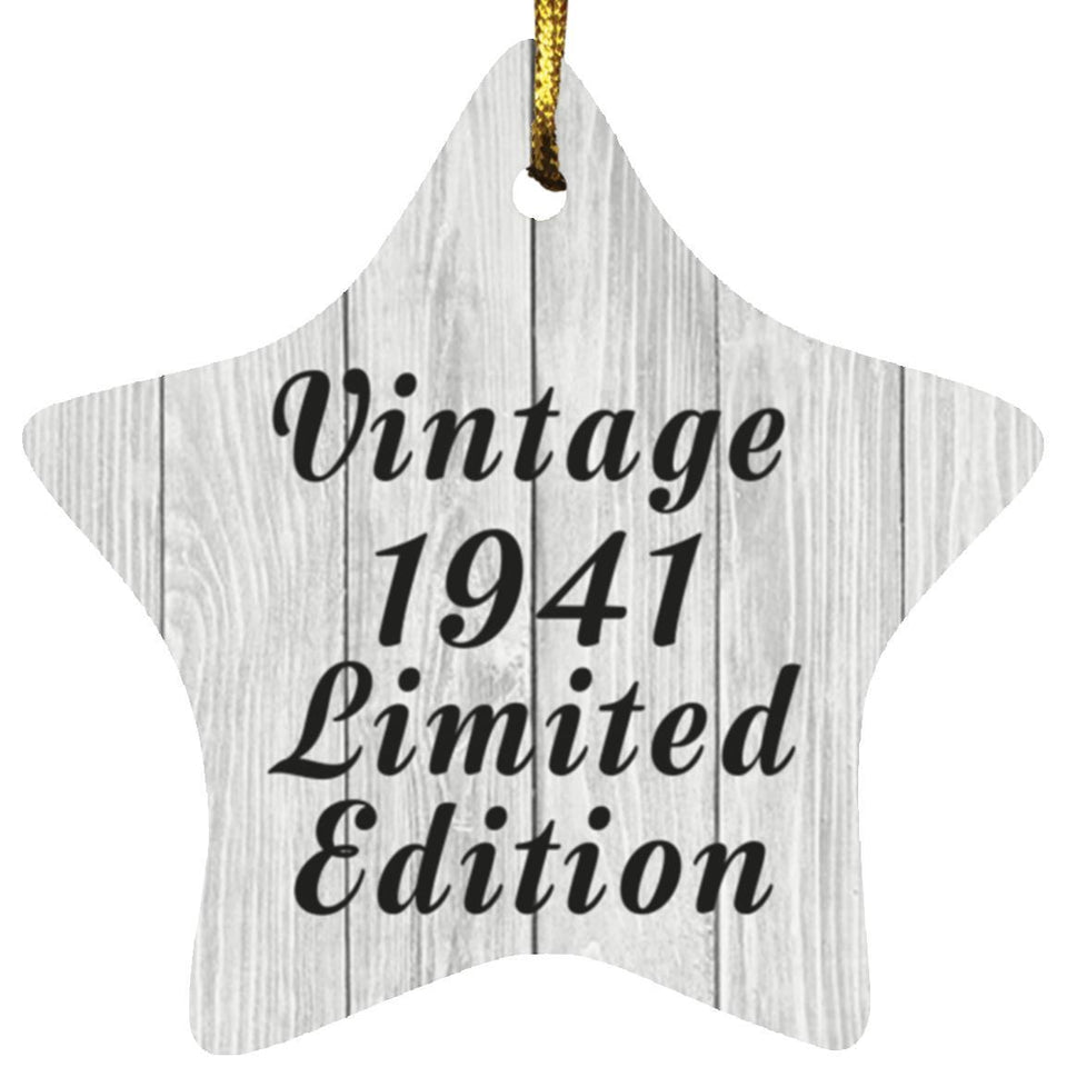 83rd Birthday Vintage 1941 Limited Edition - Star Ornament F