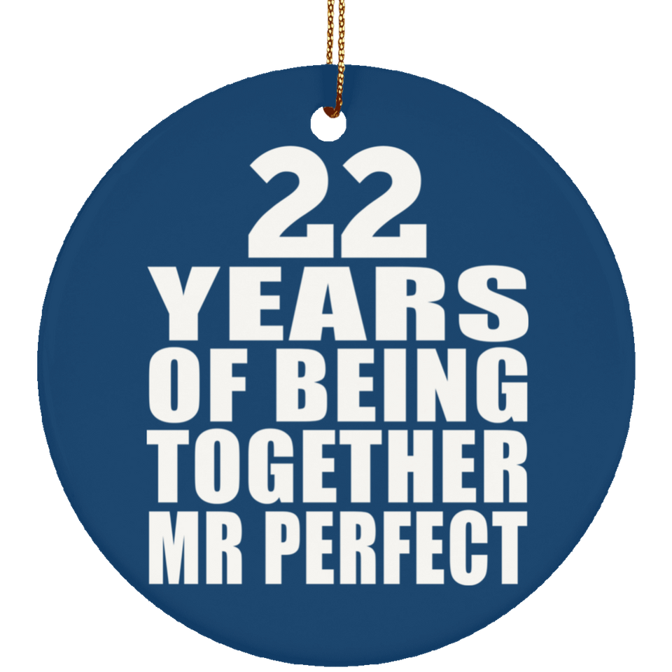 22nd Anniversary 22 Years Of Being Mr Perfect - Circle Ornament