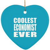 Coolest Economist Ever - Heart Ornament