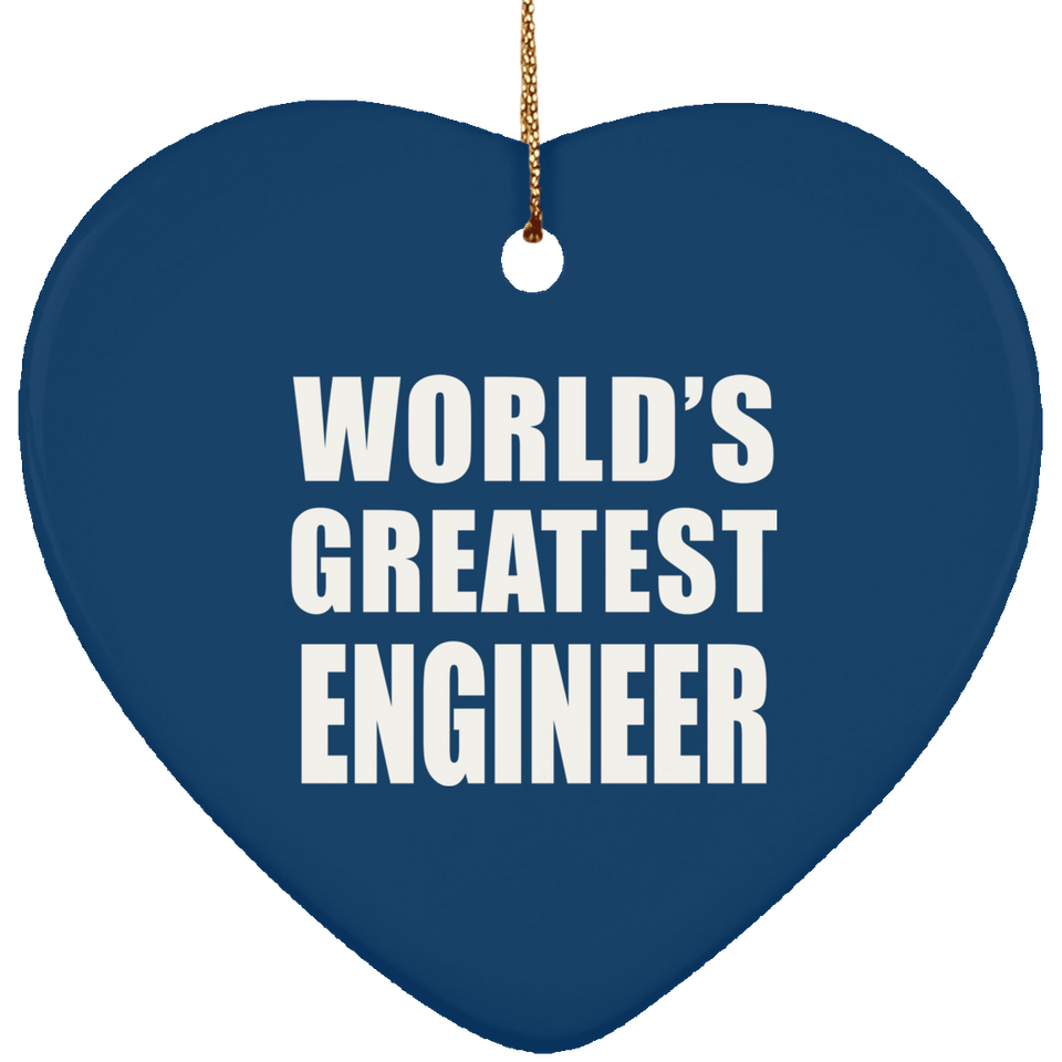 World's Greatest Engineer - Heart Ornament