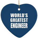 World's Greatest Engineer - Heart Ornament