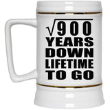 30th Anniversary Square Root of 900 Years Lifetime To Go - Beer Stein
