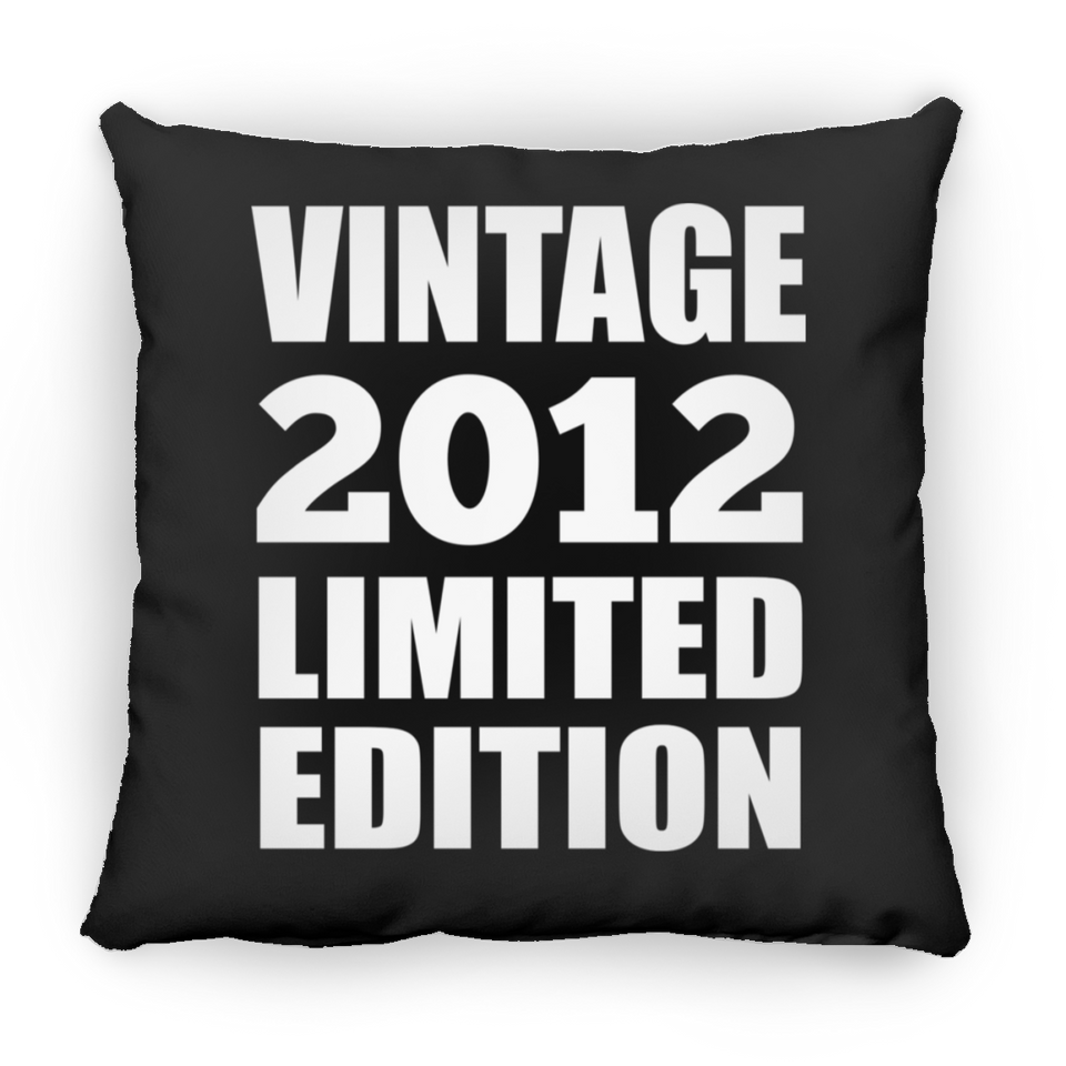 12th Birthday Vintage 2012 Limited Edition - Throw Pillow Black