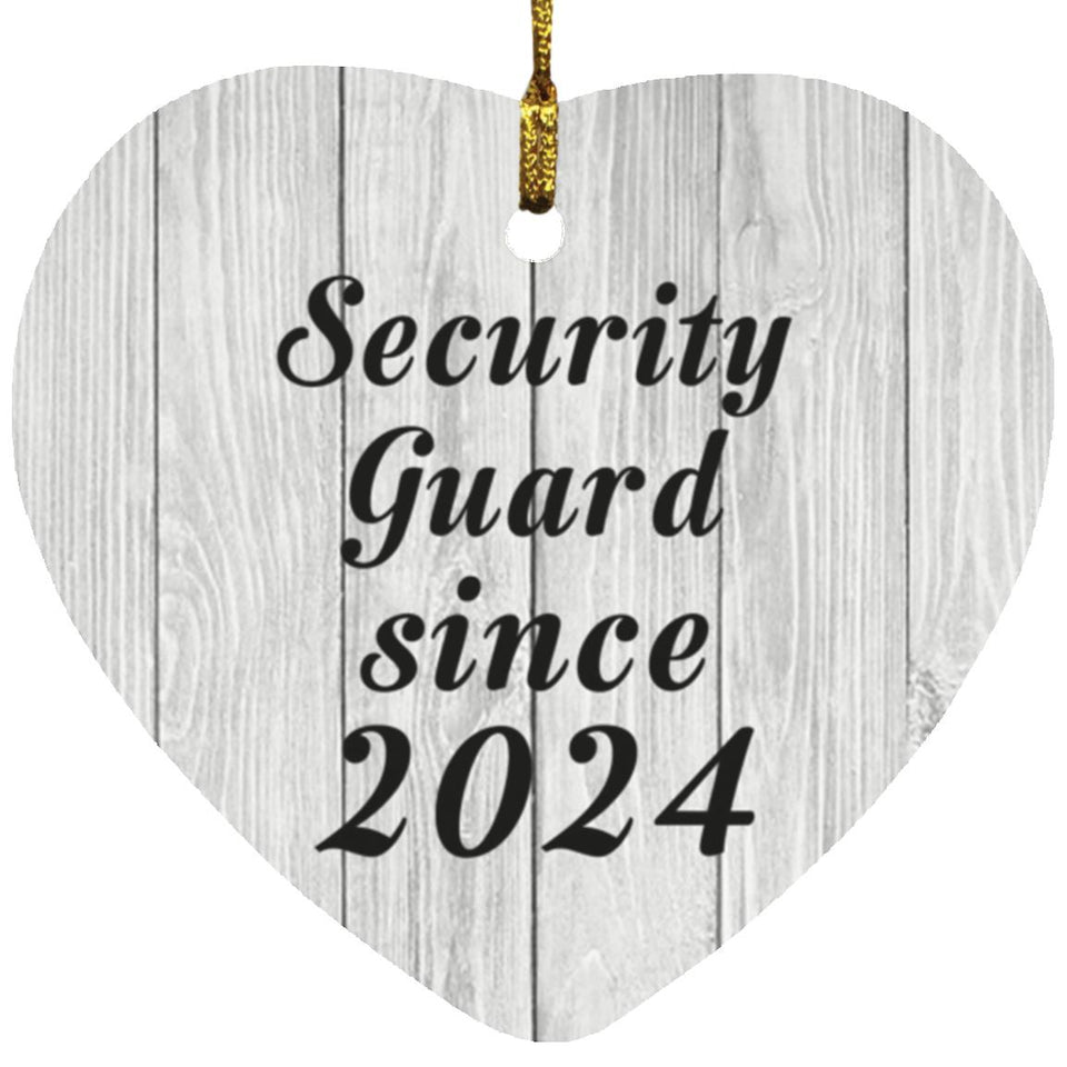 Security Guard Since 2024 - Heart Ornament F