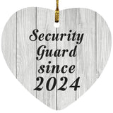 Security Guard Since 2024 - Heart Ornament F
