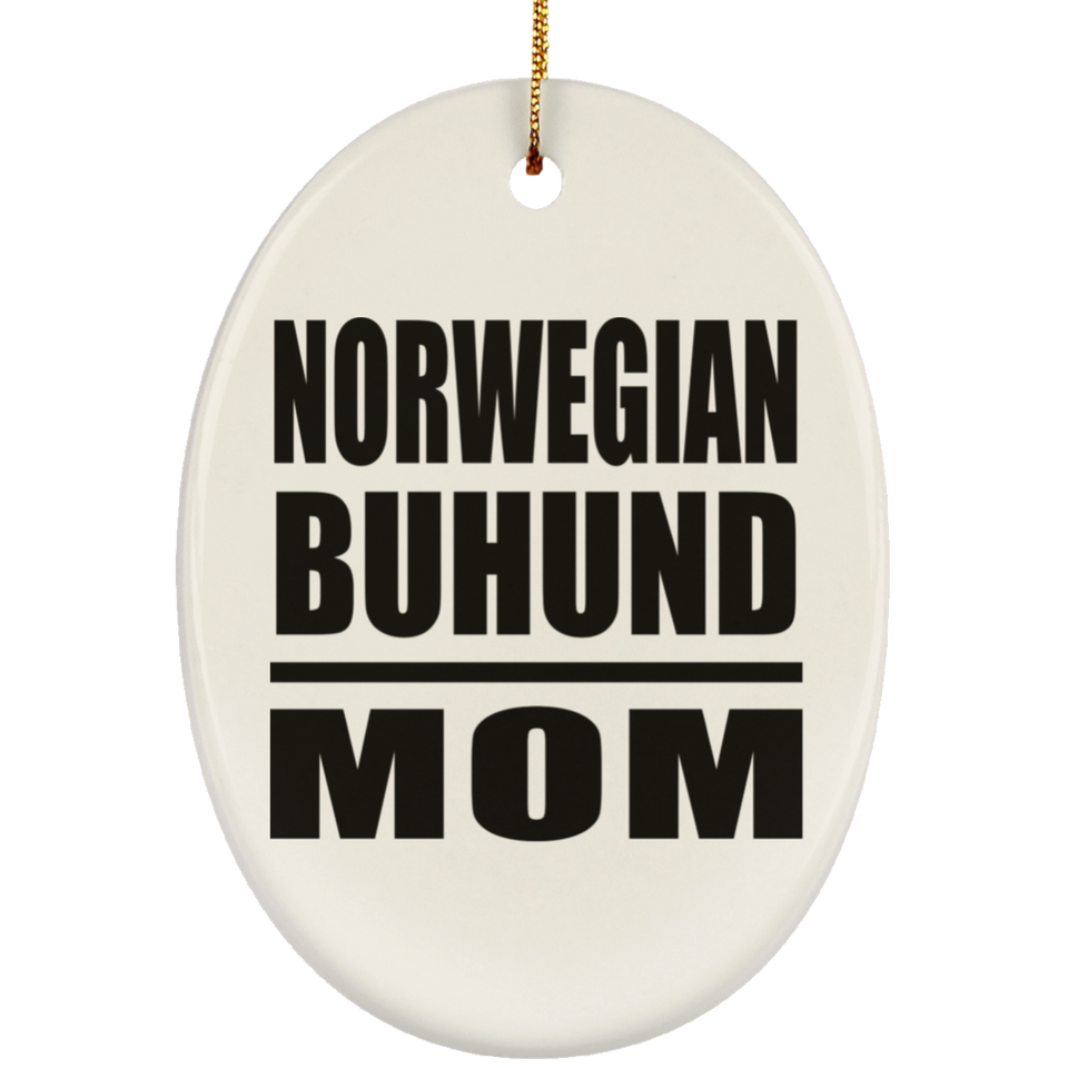 Norwegian Buhund Mom - Oval Ornament
