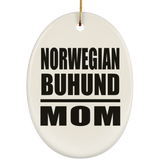 Norwegian Buhund Mom - Oval Ornament