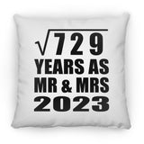27th Anniversary Square Root of 729 Years As Mr & Mrs 2023 - Throw Pillow