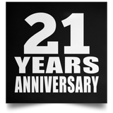 21st Anniversary 21 Years Anniversary - Poster Square
