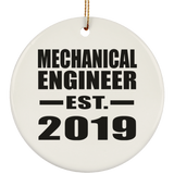 Mechanical Engineer Established EST. 2019 - Circle Ornament