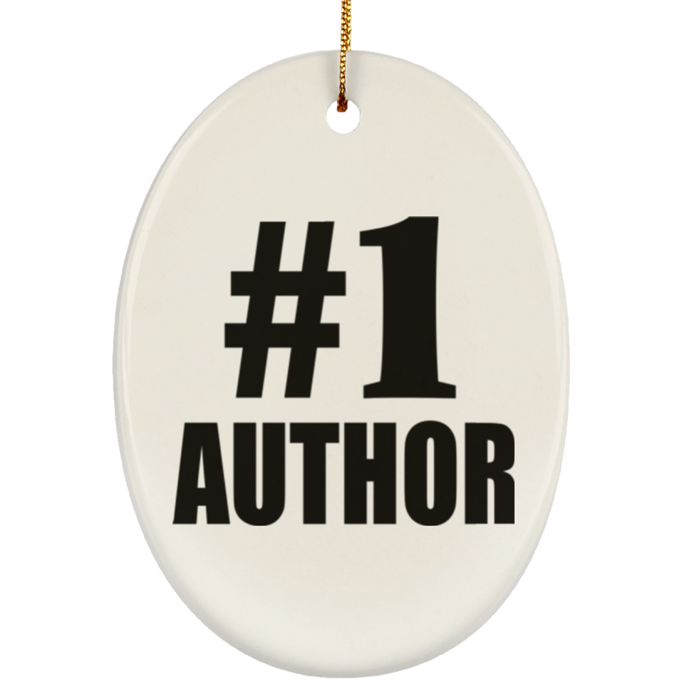 Number One #1 Author - Oval Ornament