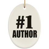 Number One #1 Author - Oval Ornament