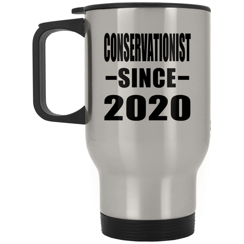 Conservationist Since 2020 - Silver Travel Mug