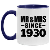 94th Anniversary Mr & Mrs Since 1930 - 11oz Accent Mug Purple