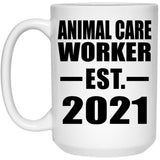 Animal Care Worker Established EST. 2021 - 15oz Coffee Mug