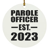 Parole Officer Established EST. 2023 - Circle Ornament