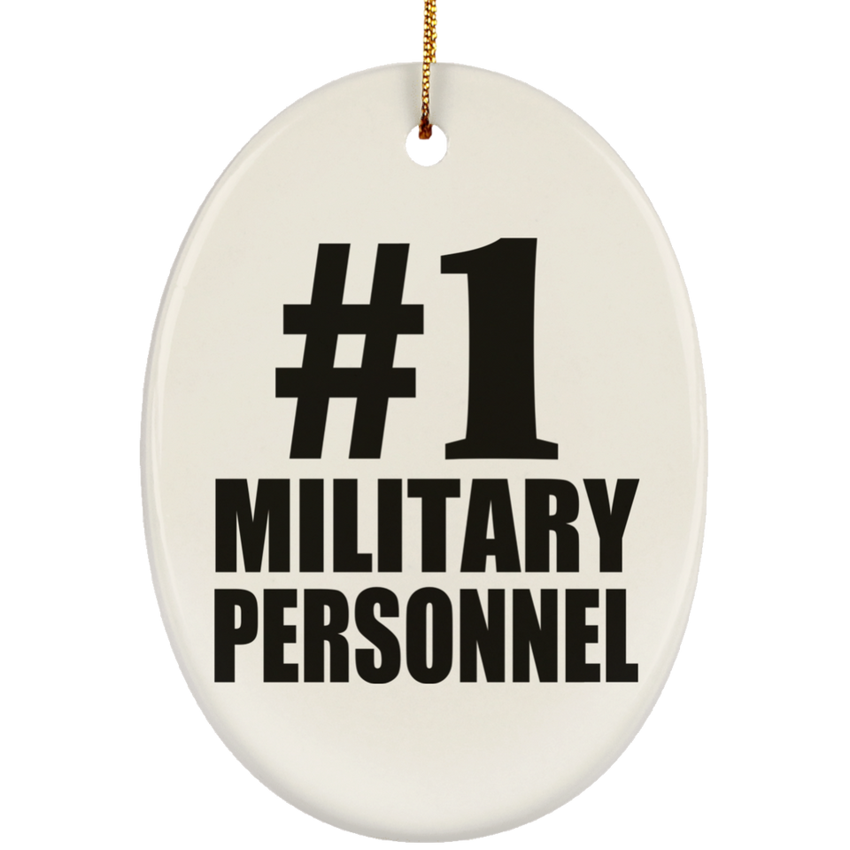 Number One #1 Military Personnel - Oval Ornament