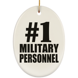 Number One #1 Military Personnel - Oval Ornament