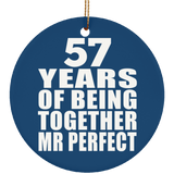 57th Anniversary 57 Years Of Being Mr Perfect - Circle Ornament