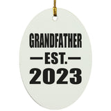 Grandfather Established EST. 2023 - Oval Ornament