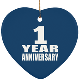 1st Anniversary 1 Year - Heart Ornament