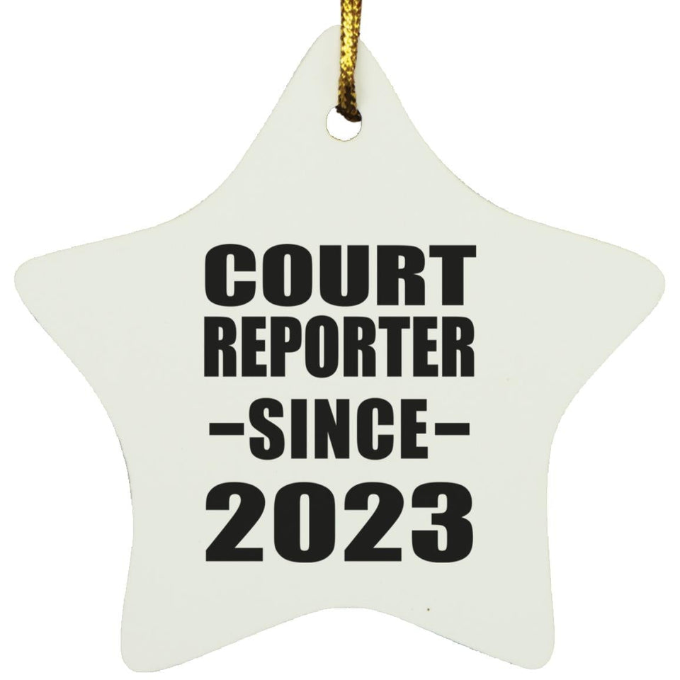 Court Reporter Since 2023 - Star Ornament