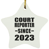 Court Reporter Since 2023 - Star Ornament