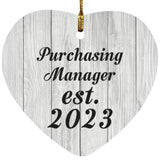 Purchasing Manager Established Est. 2023 - Heart Ornament F