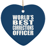 World's Best Corrections Officer - Heart Ornament