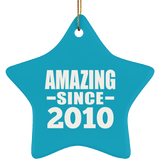 14th Birthday Amazing Since 2010 - Star Ornament