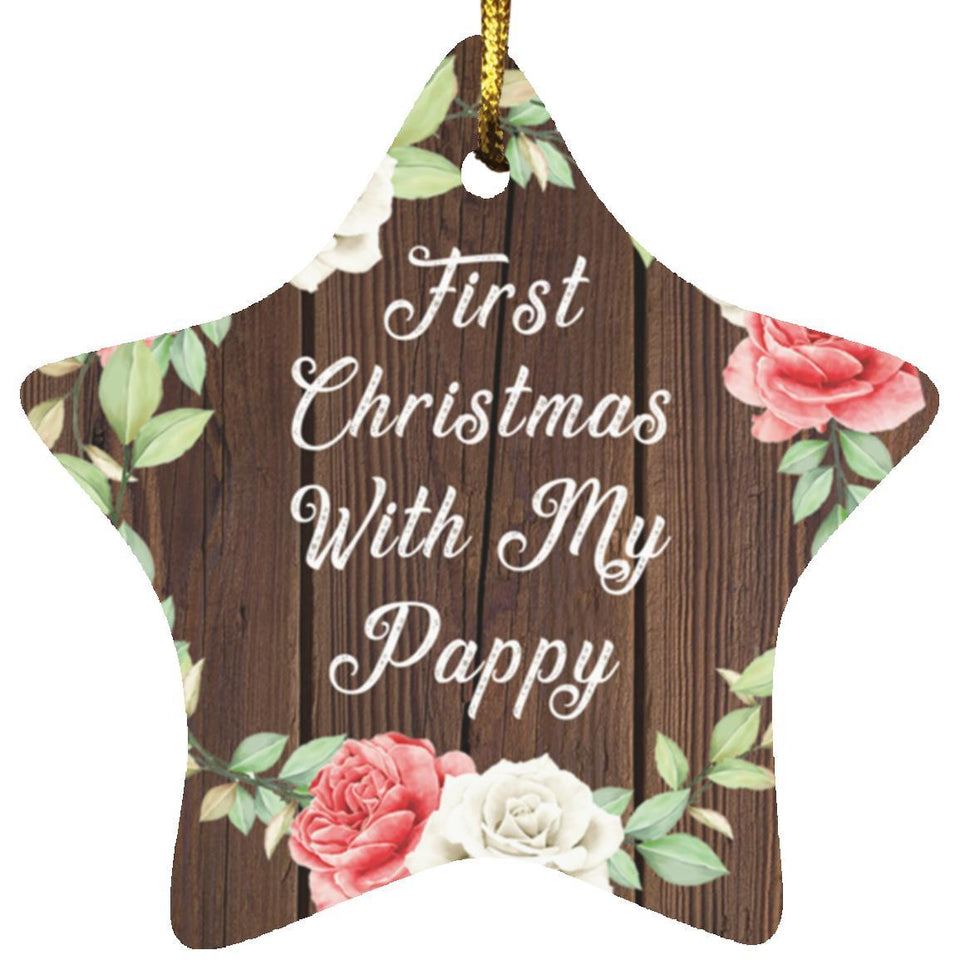 First Christmas With My Pappy - Star Ornament A
