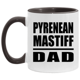 Pyrenean Mastiff Dad - 11oz Accent Mug Black