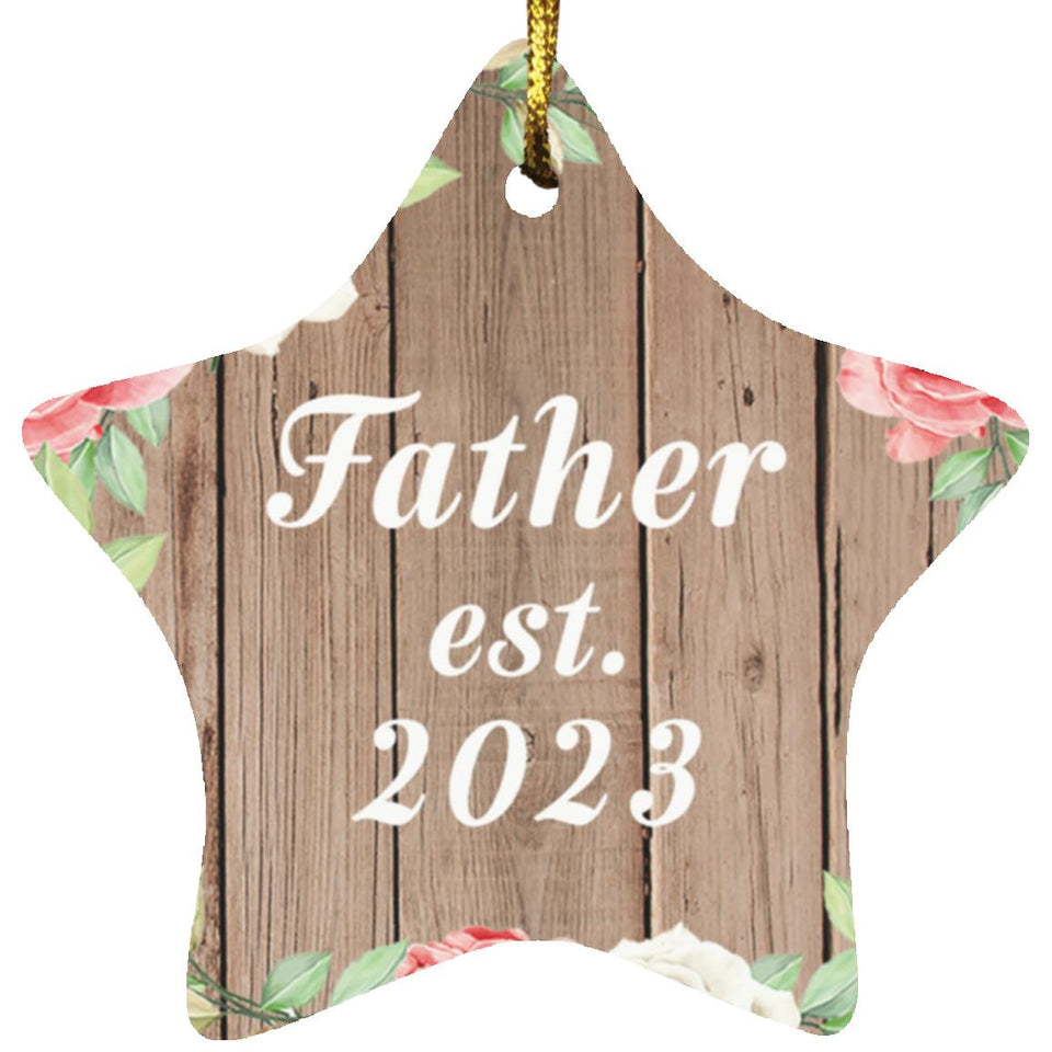 Father Established Est. 2023 - Star Ornament B