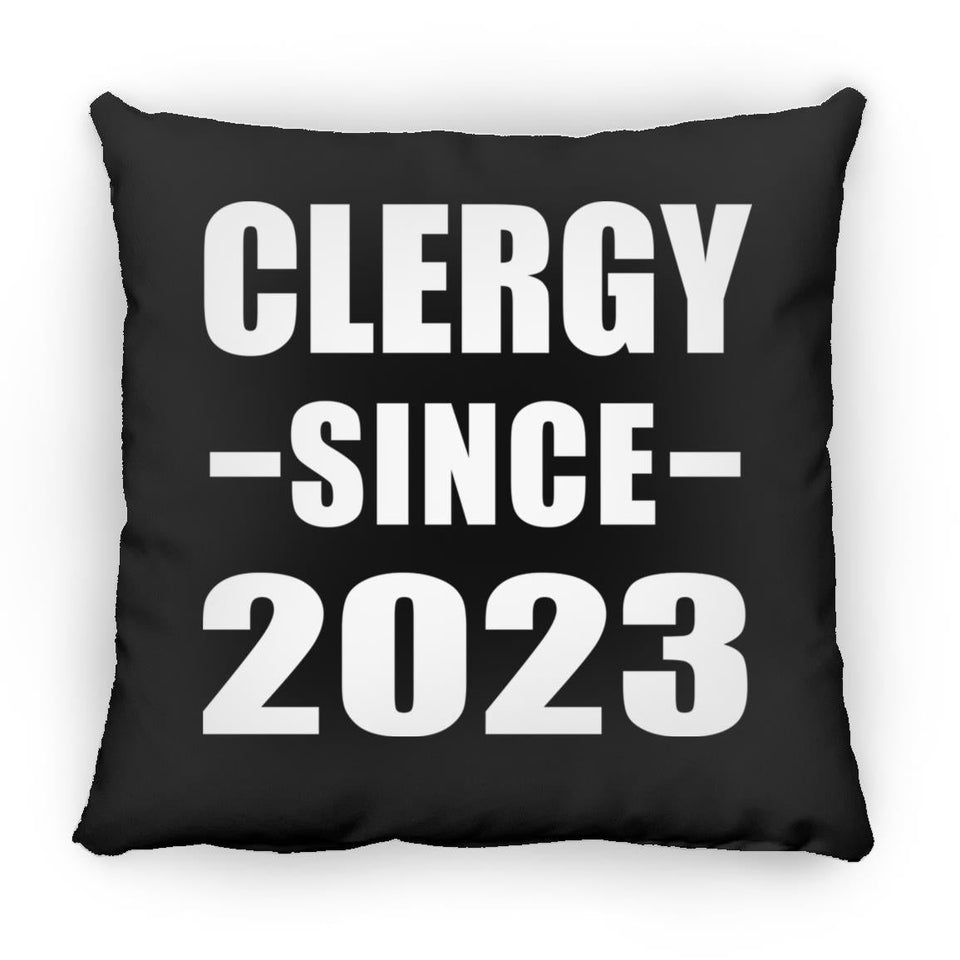 Clergy Since 2023 - Throw Pillow Black
