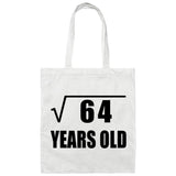 8th Birthday Square Root of 64 Years Old - Tote Bag White