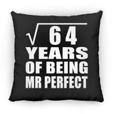 8th Anniversary Square Root of 64 Years of Mr Perfect - Throw Pillow Black