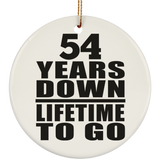 54th Anniversary 54 Years Down Lifetime To Go - Circle Ornament